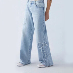 STRAIGHT BOW JEANS