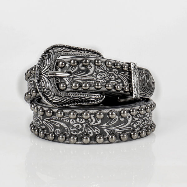 RIVET EMBOSSED BUCKLE BELT