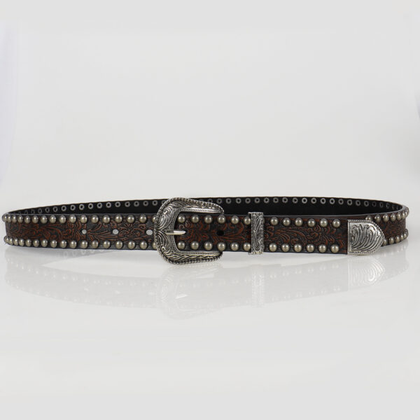 RIVET EMBOSSED BUCKLE BELT - Image 2